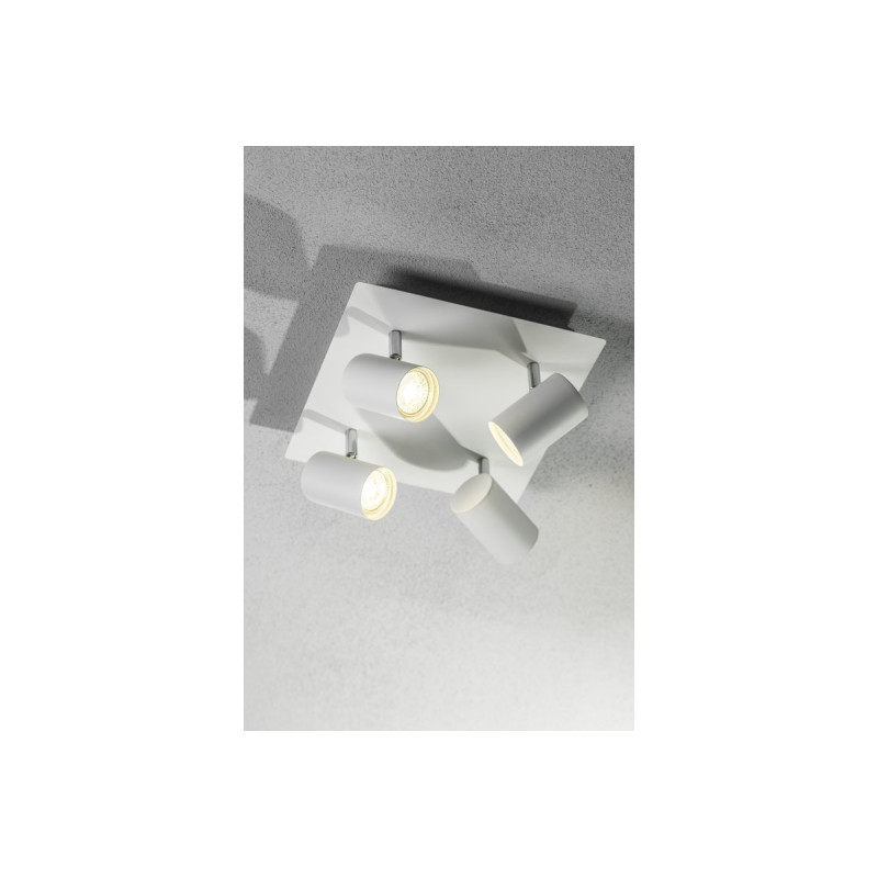 Потолочный светильник спот VENETO IP20 max 20W 4 x GU10 круглый/квадрат белый GTV OS-VEN20WOK4-00