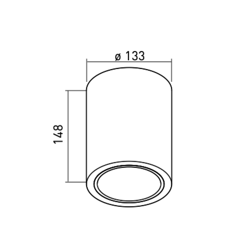 Светильник потолочный спот DRAGO E27 IP20 133x148 мм серый OS-DRAGO14-80
