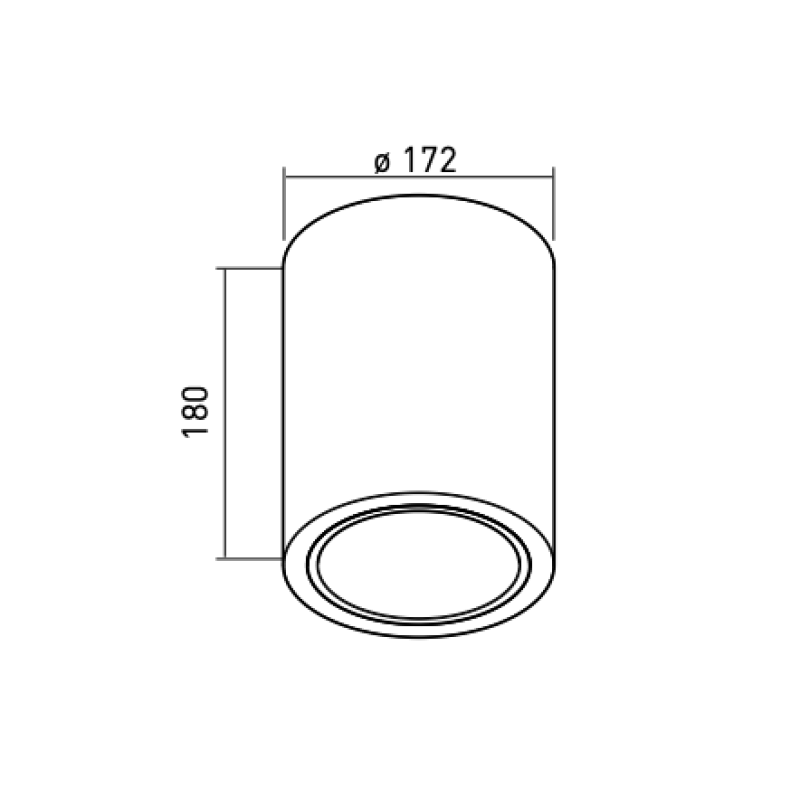 Светильник потолочный спот DRAGO E27 IP20 172x180 мм серый OS-DRAGO18-80