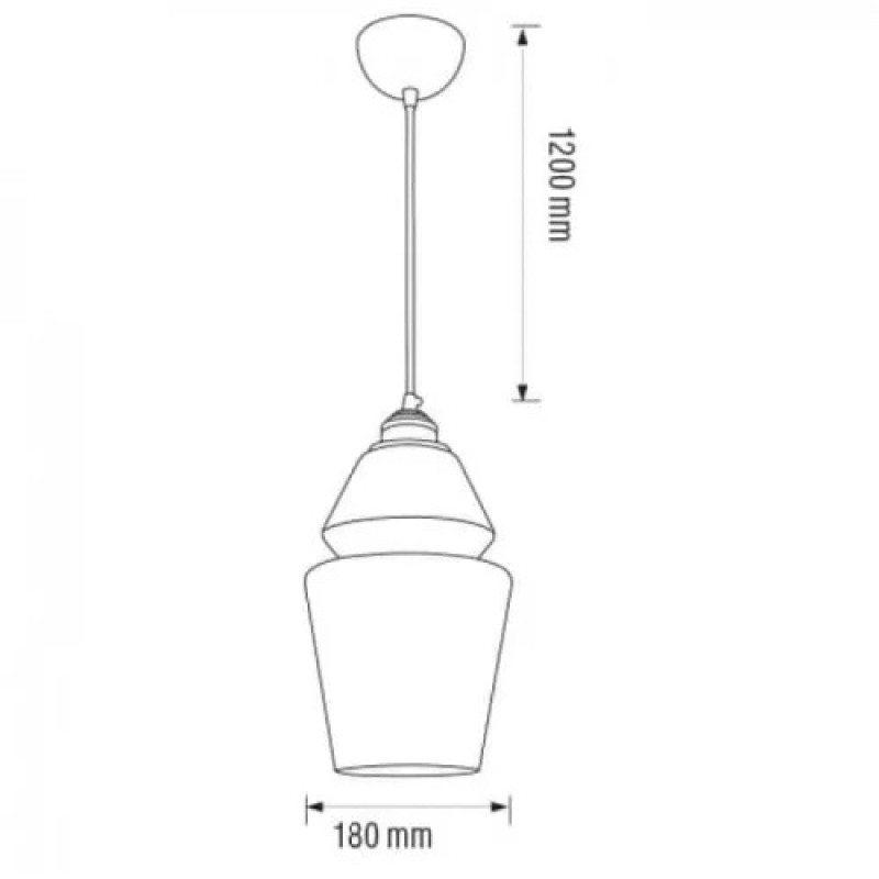 Светильник подвесной E27 250V плафон стекло 1,4м. янтарный SPARK-1 (021-016-0001-020)