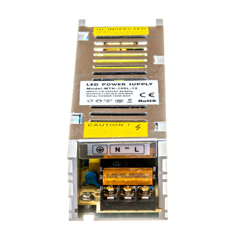 Блок питания 12V 100W 8.33А LONG IP20