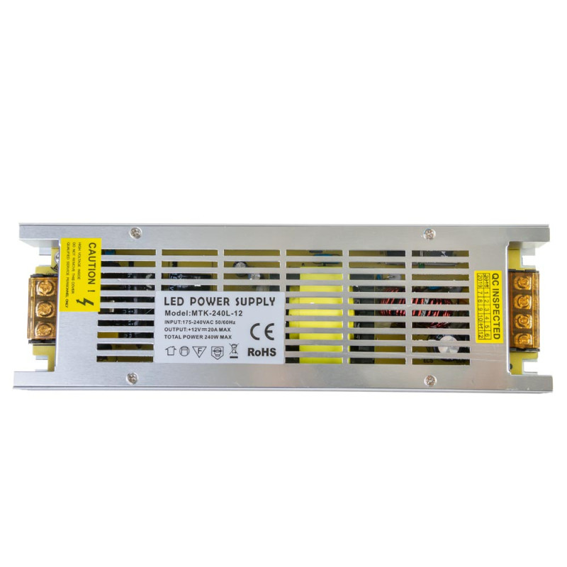 Блок питания 12V 240W 20А LONG IP20