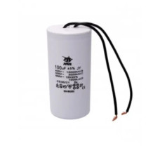 Конденсатор пуско-рабочий CBB-60 100 mkf 450VAC гибкие выводы JYUL