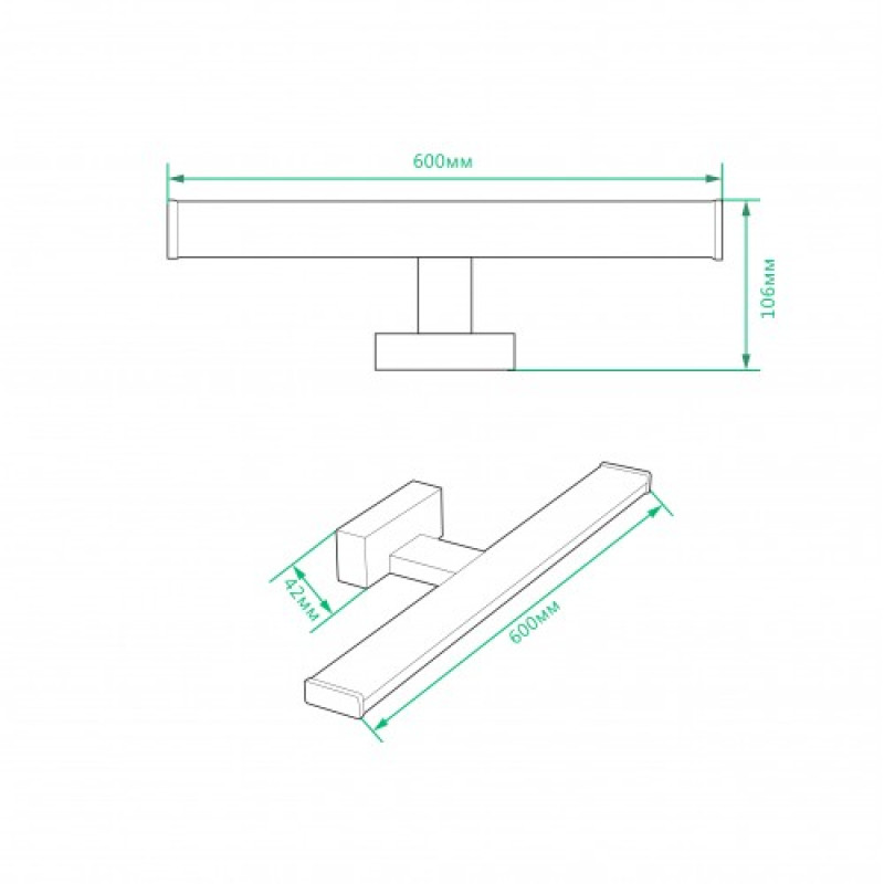 Підсвітка для картин та дзеркал ARDERO AL5080ARD 230V 12W 780LM 4000K хром 80196