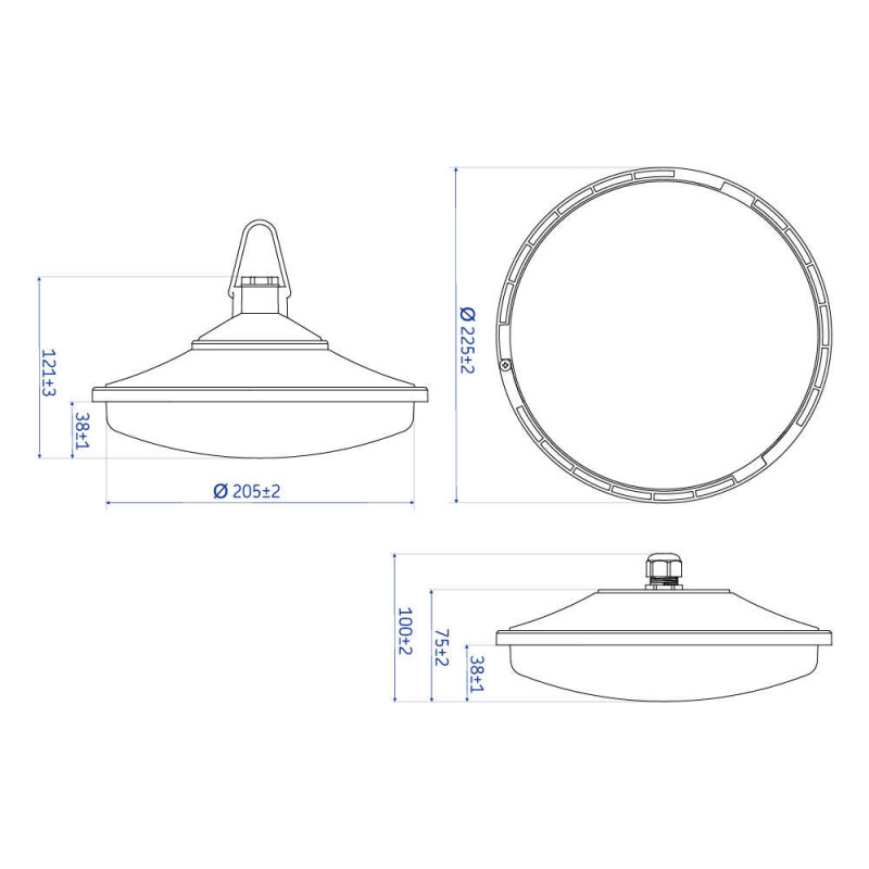 Светильник LED подвесной ДСП PIN 18W 1550Lm 5000K IP54 ( 174180 )