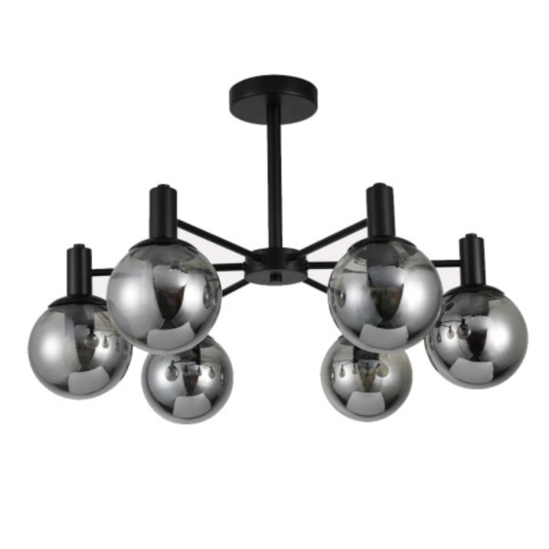 Накладний стельовий світильник-люстра Ardero BL1560-1 NEAPOL під лампу чорний 80537