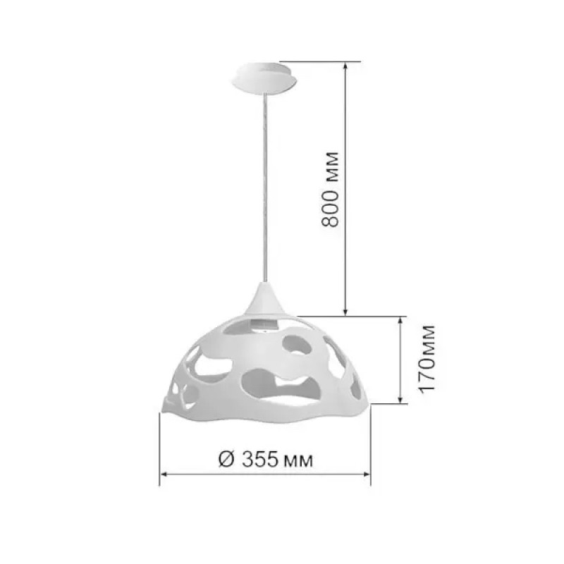 Подвесной светильник ERKA 1304, потолочный, красный, Е27