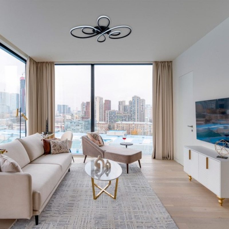 Светодиодная люстра Ardero AL6540-1ARD FABIO М 95Вт черный 80496