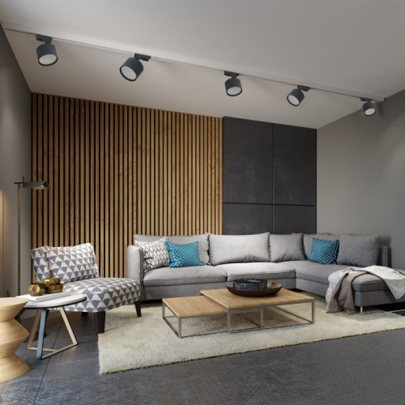 Трековий світильник Ledcoin ML433 під лампу чорний (80319)