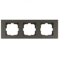 Рамка тройная горизонтальная OVIVO Grano моко (400-190000-227)