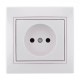 Розетка одинарная б/з LEZARD Mira белая 701-0202-121B