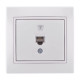 Розетка одинарная телефонная LEZARD Mira белая 701-0202-137