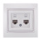 Розетка двойная компьютерная LEZARD Mira белая 701-0202-141