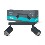 Накладной поворотный светильник спот Ledcoin ML314-2 черный под лампу (80376)