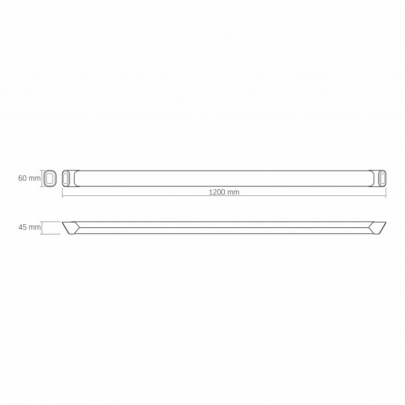 Линейный светодиодный светильник VIDEX 72W 1.2м 5000K 220V черный (VLE-BN-72125B)