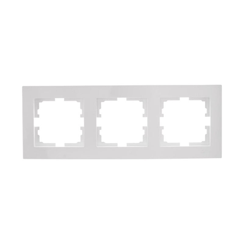 Рамка тройная вертикальная LEZARD Vesna белый
