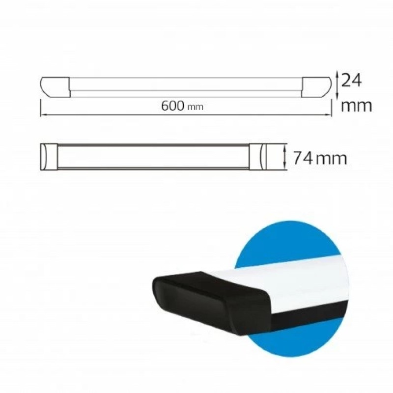 Светильник линейный LED Horoz TETRA/SQ-27 27W 6400K 0052-005-0060-050