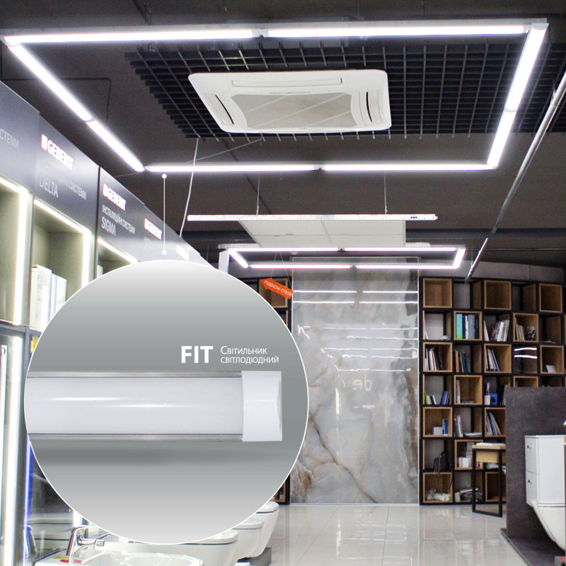 Линейный светодиодный светильник VIOLUX FIT 40W 4500K 120см 3700Lm 300020