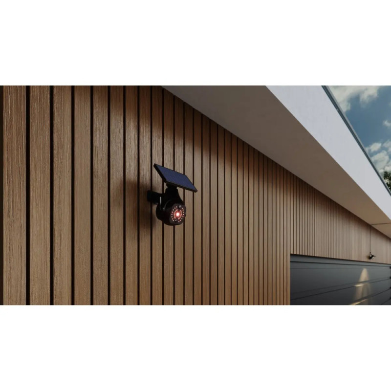 Прожектор на солнечной батарее с датчиком движения и сумерек GTV GUARDOS, 300Lm, 6400K, IP65 (LD-GUARDOS