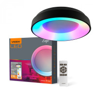 Светодиодный настенно-потолочный смарт светильник VIDEX EDGE-RC-72W-BLACK (VLE-ERC-RGB-72B)