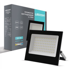 Светодиодный прожектор Ledcoin LL-5050 50Вт 6500K черный (80482)