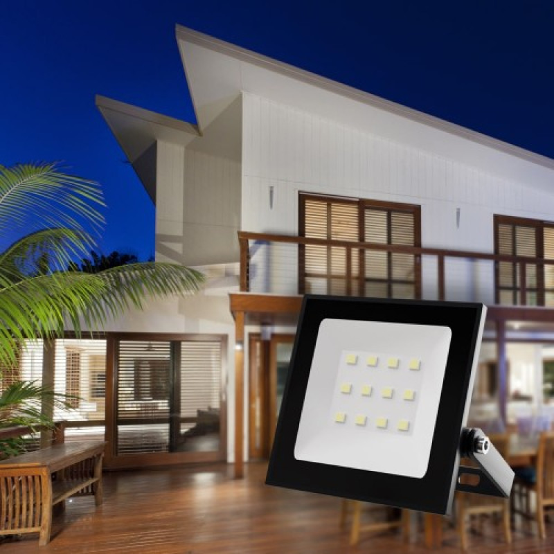 Світлодіодний прожектор Ledcoin LL-5010 10Вт 6500K чорний (80479)