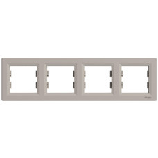 Рамка четверная горизонтальная SCHNEIDER Asfora бронза EPH5800469