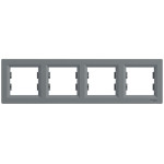 Рамка четверная горизонтальная SCHNEIDER Asfora сталь EPH5800462