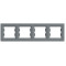 Рамка четверная горизонтальная SCHNEIDER Asfora сталь EPH5800462