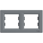 Рамка двойная горизонтальная SCHNEIDER Asfora сталь EPH5800262