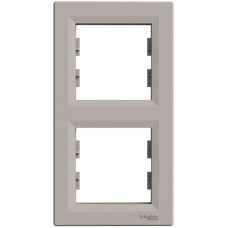 Рамка двойная вертикальная SCHNEIDER Asfora бронза EPH5810269