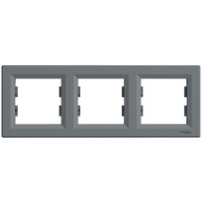 Рамка тройная горизонтальная SCHNEIDER Asfora сталь EPH5800362