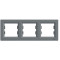 Рамка тройная горизонтальная SCHNEIDER Asfora сталь EPH5800362
