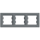 Рамка тройная горизонтальная SCHNEIDER Asfora сталь EPH5800362