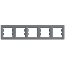 Рамка пятерная горизонтальная SCHNEIDER Asfora сталь EPH5800562