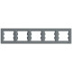 Рамка пятерная горизонтальная SCHNEIDER Asfora сталь EPH5800562