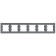Рамка шестерная горизонтальная SCHNEIDER Asfora сталь EPH5800662
