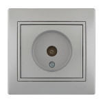 Розетка концевая телевизионная LEZARD Mira металл серый 701-1010-130