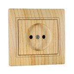 Розетка одинарная б/з LEZARD Mira дуб отбеленный 701-5252-121