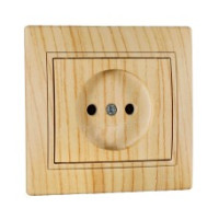 Розетка одинарная б/з LEZARD Mira дуб отбеленный 701-5252-121