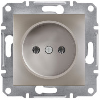 Розетка одинарная б/з SCHNEIDER Asfora бронза EPH3000169