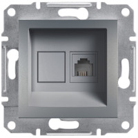 Розетка одинарна телефонна RJ-11 SCHNEIDER Asfora сталь EPH4100162
