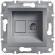 Розетка одинарная телефонная RJ-11 SCHNEIDER Asfora сталь EPH4100162