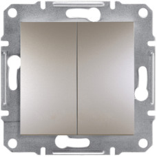 Выключатель двухклавишный SCHNEIDER Asfora бронза EPH0300169
