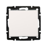 Выключатель одноклавишный LEZARD Rain белый 703-0288-100