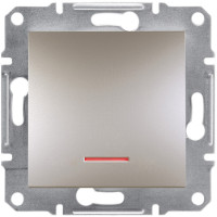 Выключатель одноклавишный с подсветкой SCHNEIDER Asfora бронза EPH1400169