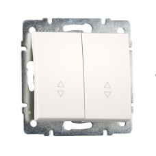 Выключатель проходной двухклавишный LEZARD Rain белый 703-0288-106