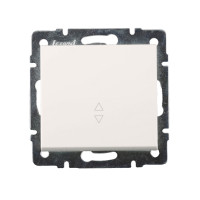 Выключатель проходной одноклавишный LEZARD Rain белый 703-0288-105