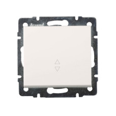 Выключатель проходной одноклавишный LEZARD Rain белый 703-0288-105