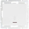 Выключатель проходной одноклавишный с подсветкой LEZARD Rain белый 703-0288-114